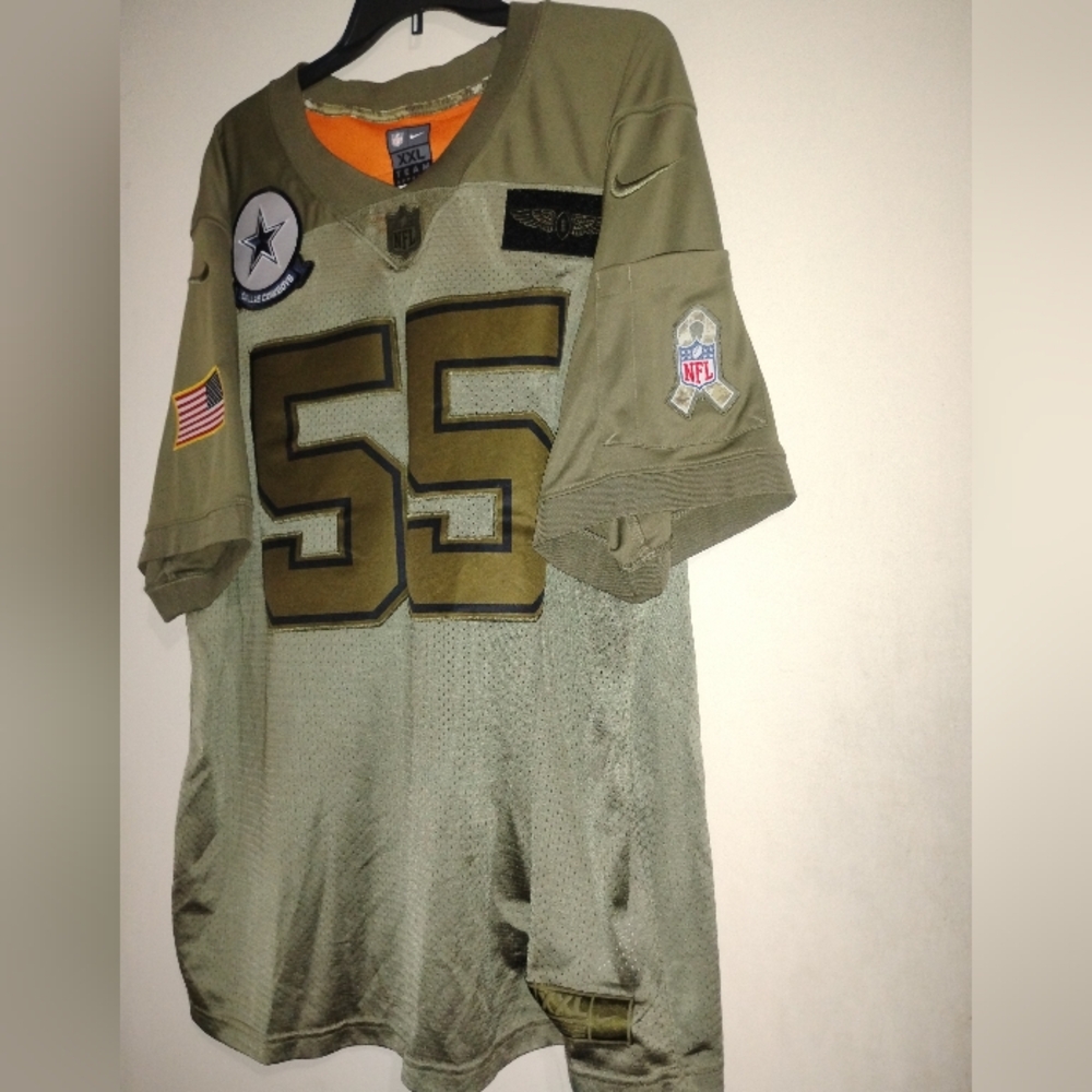 Nike Jersey Mens XXL Olive Green Salute To Service Dallas #55 - Picture 2 of 16